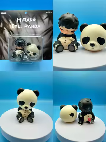 Original and Genuine Hirono ONO Figurines, Panda Figures, Hanging Cards, Cute and Trendy Decorative 