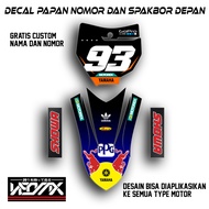 KTM 85 250 NUMBER BOARD STICKER DECAL AND FRONT FENDER YZ 85 NEW FREE CUSTOM NAME AND NUMBER sticker