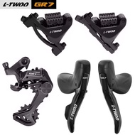 L-TWOO GR7 1x10 Speed Road Bike Hydraulic Disc Brake Groupset Integrated Paperback Clamp Damped Rear