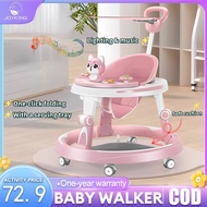 Ready Stock baby walker with Handle& Foot Pad Foldable with Music Adjustable As dinner table Baby Ge