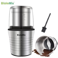 2-in-1 Wet and Dry Double Cups 300W Electric Spices and Coffee Bean Grinder Stainless Steel Body and