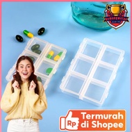 Plastic Storage Jewelry Box 6 Grids 1 PCS - HK6