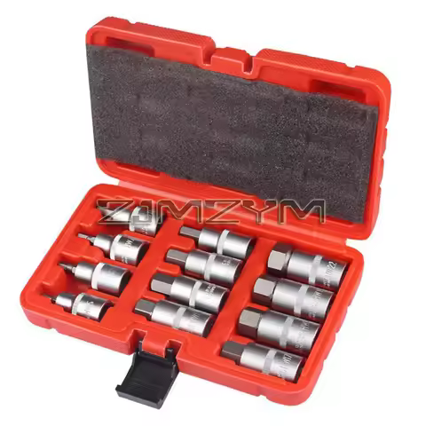 12pcs 1/2 Inch Drive Impact Hex Bit Socket Set H5 H6 H7 H8 H10 H12 H14 H16 H17 H18 H19 H22 Sockets S