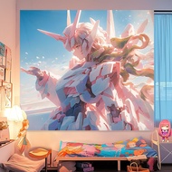 LdgHandsome Mecha Background Fabric Hanging Cloth Game Poster Oversized Wall Cloth Photography Cloth Bedroom Covering Ta