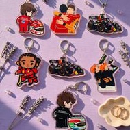 1pc/7Pcs Acrylic F1 Racing Keychains,F1 Racing Sports Keychain,Keychain Accessories,Bag Charm,Cartoo