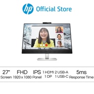 HP M27 Webcam Display Monitor / 27" FHD (1920 x 1080) / IPS Display / Integrated Speaker / 5ms GtG / 75 Hz / Warranty