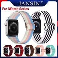 Dây đeo vòng đeo tay bằng nylon đàn hồi cho Apple Watch 7 Band 45mm 41mm 44mm 40mm Vòng đeo tay có t