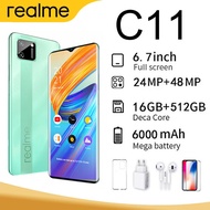 Realme C11 Phone Original Cellphone Sale 16GB + 512GB 5G Phone Dual SIM Android Smartphone Cod