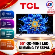 TCL (2026) 55" QD-MINI LED DIMMING GOOGLE TV 55P8L - TCL WARRANTY MALAYSIA