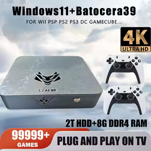 New Upgraded CPU I5-6600 Dual System Win11 2TB Game System AK1 Pro Game Box 99999+ Games For PS2 PS3