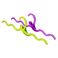 yeduo｜運動造型衣架－游泳(紫+綠)
