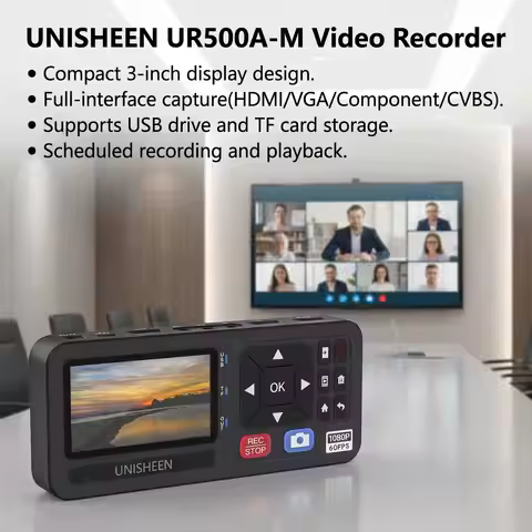 Hot-Sale FHD Video Capture Box 1080P 60FPS Video to Digital Converter with 3" Screen, 4K HDMI/CVBS/V