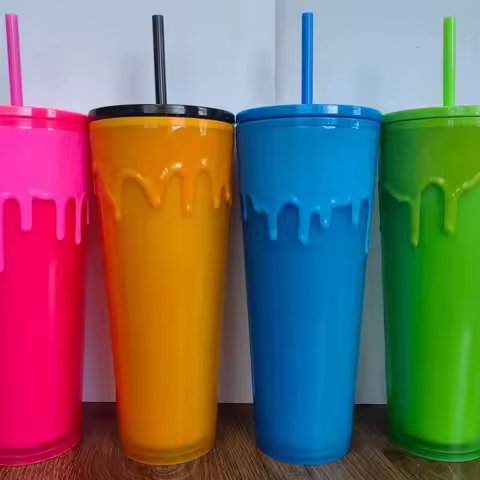 double wall 24oz 700ml 710ml plastic lava tumbler cup magma tumbler cup