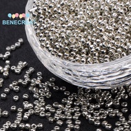 BENECREAT 1pound 12/0 Glass Seed Beads Dyed Colours Silver 2mm about 30000pcs/pound