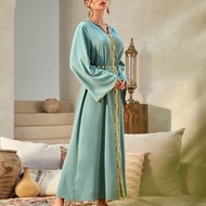 Băng đính hạt ngọc trai sequins tương phản Djellaba, khiêm tốn