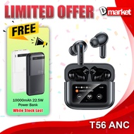 Awei T56 ANC + ENC Wireless Earbuds Touch Screen Earbuds Headphone Noise Cancellation Earphone Awei 