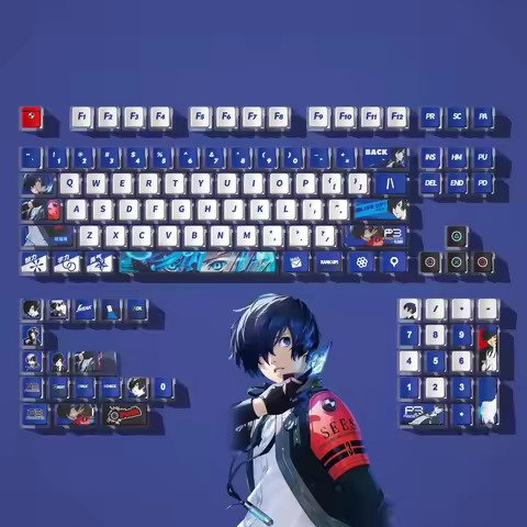 131Keys Game PERSONA P5 Yuuki Makoto Keycaps PBT OEM Height Profile Mechanical Keyboard Customizatio