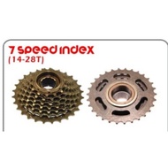 VEROLI Bicycle Freewheel Cassette - 7 Speed - 14T - 28T