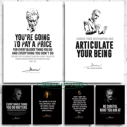 Jordan Peterson Quotes Poster Canvas Printing Professor Jordan Peterson Motivation Wall Decor Home R