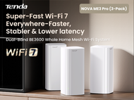 Tenda ME3 Pro BE3600 WiFi 7 Mesh Router 2 ย่านความถี่ พอร์ต Gigabit พร้อม VPN Seamless Roaming