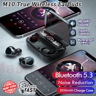 M10 TWS Bluetooth Earphone Wireless Headphones HIFI Stereo Earbuds Waterproof Headsets 3500mAh Charg