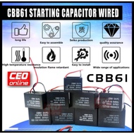 CEO 🇲🇾 CBB61 FAN CAPACITOR WIRED Motor Capacitor CBB61 1uf 1.2uf 1.5uf 1.8UF 2uf 2.5uf 3uf 3.5uf 4uf