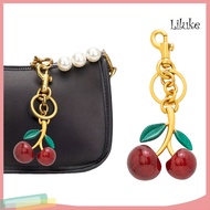 [LK] 1/2Pcs Keychain Holder Cherry Leaves Charm Keyring Fade-resistant Alloy Key Ring Backpack Car A