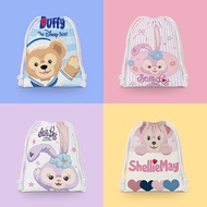 Stellalou Duffy Bear Cartoon Drawstring Pouch  Student Storage Bag Pulling Rope Bag Travel Bag Makeu