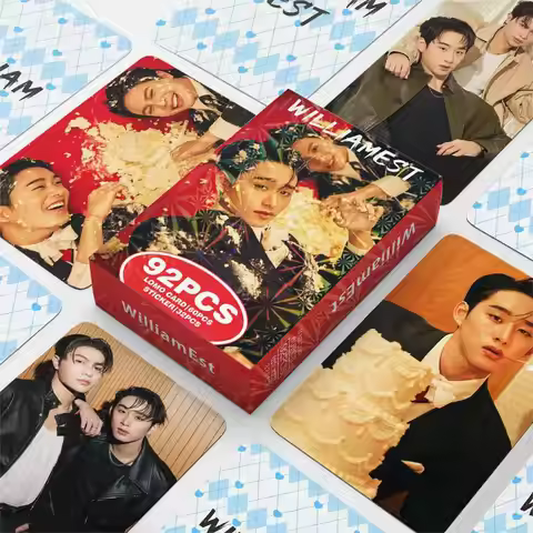 92Pcs/Set Thai Stars William & Est Laser Lomo Cards - Drama CP Collectible Holographic Photocards wi
