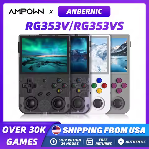 ANBERNIC RG353V RG353VS Handheld Game Console 3.5'' IPS Screen HDMI Output Android Linux OS Supports