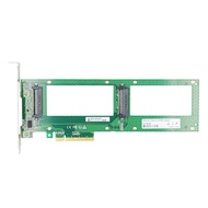 2X U.2 SFF-8639 SSD to PCIE Express 3.0 Gen 3 X8 Card U.2 NVMe SSD Adapter