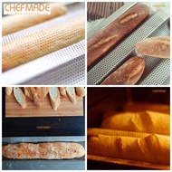 Chefmade Baguette Bread Pan Small Perforated Tray Non-Stick WK9083