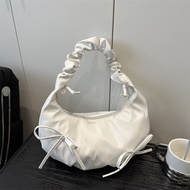 Large Capacity Bag Women Spring Summer 0 Fashion Niche Design One-Shoulder Underarm Bag Pleated Comm