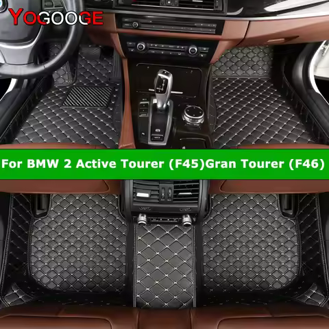 YOGOOGE Custom Car Floor Mats For BMW 2 Active Tourer F45 GranTourer F46 2013-2023 218 220 Auto Carp