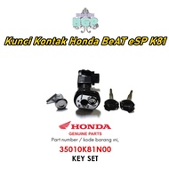 Beat ECO ESP K81 Key Set, Original AHM Key Set - 35010K81N00