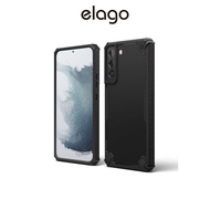 elago Armor Compatible with Samsung Galaxy S22 Series - Heavy-Duty Protective Case, Carbon Fiber Tex