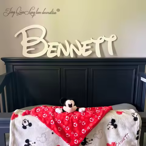 Custom Baby Name Sign Nursery Wall Decor Playroom Sign Castle Princess Gift for Kids Disney Font Ins