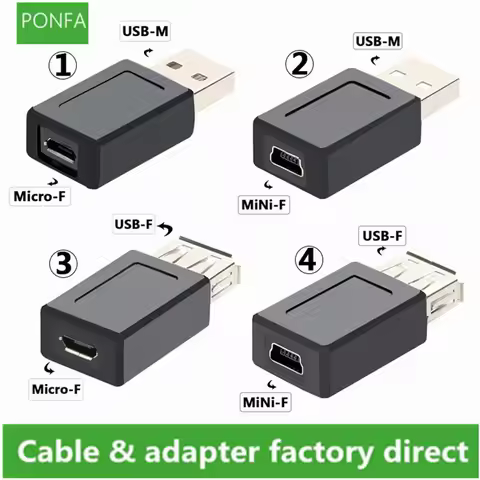 USB 2.0 Type A Male & Female to Micro USB & Mini USB 5Pin Female Adapter Plug Converter usb 2.0 to M