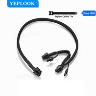 PCIe 8Pin to Dual 8Pin(6+2Pin) GPU Cable Sleeved 60+20CM 18AWG For Seasonic FOCUS PLUS All Series GO
