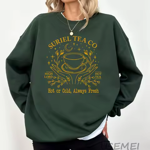 Suriel Tea Co Sweatshirt Acotar Tea Bookish Sweat SJM Hoodie A Court of Thorns and Roses Graphic Swe