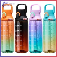 {FA} 750ml Motivational Water Bottle Leakproof Two Color Kettle Large Capacity for Outdoor Travel Gy
