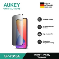 aukey iphone 15 series privishield privacy tempered glass sp-ys10 - iphone 15 pro