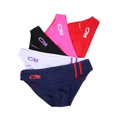 3pcs Men Swimming Trunks Fashion Drawstring Bathing Suit Shorts Bulge Pouch Swim Briefs Man Sunga Bi