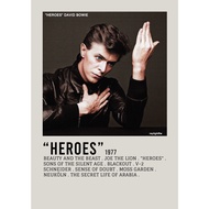 【READY STOCK】Poster Cover Album “Heroes” by david bowie for Room/Barber/Gift/Gym