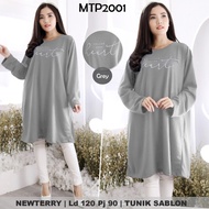 Tunik Kaos Jumbo Big Size Blouse Baju Lengan Panjang Ld 120 130 140