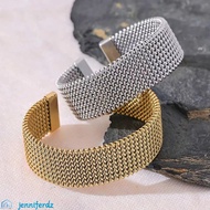 JENNIFERDZ Weave Cuff Bracelet, Golden/Silver Plated Waterproof Vintage Cuff Bracelet, Classic Vinta