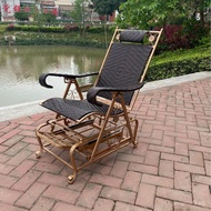 New Luxury Rocking Chair Large Rattan Chair Elderly Nap Rocking Chair Balcony Courtyard Rattan Chair