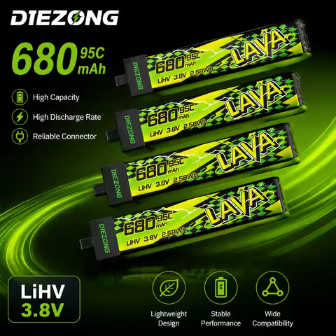 NEW BETAFPV LAVA II 1S 95C Battery 680 mAh 3.8V LiHV Battery BT2.0 For Air65 Air75 Meteor75 Pro Cetu