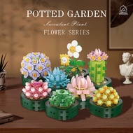 【Succulent series, eight in one】WL-CREATIVE Small particle toy assembly DIY toy building blocks 2080-2115 flower succulent series Succulent series, eight in one