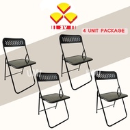 🇲🇾 🔥4 unit Package🔥 3V IF706 Foldable Folding Iron Steel Office Dining Restaurent Chair Kerusi Lipat